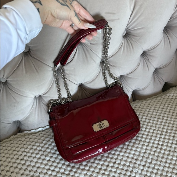 Coach Red Chain Shoulder Bag - Picture 2 of 12